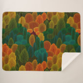 モダンカラフル秋 シェルパブランケット (正面(横))