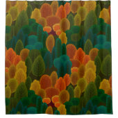 モダンカラフル秋 シャワーカーテン (正面)