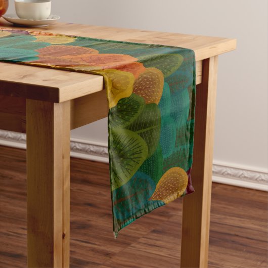 モダンカラフル秋 ショートテーブルランナー (インサイチュ)