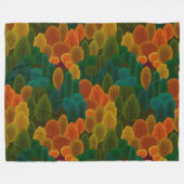 モダンカラフル秋 フリースブランケット (正面(横))