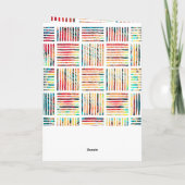 モダンカラフル第50回誕生日招待状 カード (裏面)