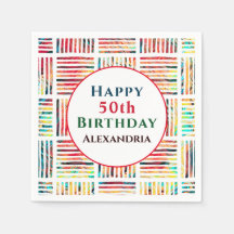 モダンカラフル第50誕生日