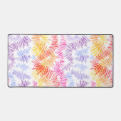 モダンカラフル筆ストローク付きデスクマット デスクマット (正面)