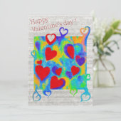 モダンカラフル絵を描ハート シーズンカード (スタンド正面)