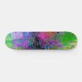 モダンカラフル絵を描(ばちゃばちゃ)跳ねるスケートボード スケートボード (横)