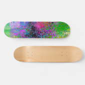 モダンカラフル絵を描(ばちゃばちゃ)跳ねるスケートボード スケートボード (横)