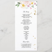 モダンカラフル美しい水彩花 メニュー (裏面)