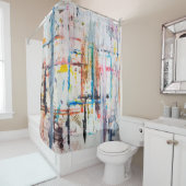 モダンカラフル背景.art,コンテンポラリー,モダン シャワーカーテン (インサイチュ)