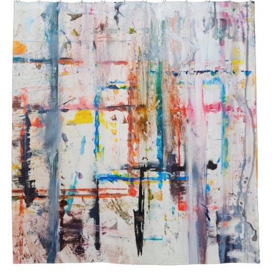 モダンカラフル背景.art,コンテンポラリー,モダン シャワーカーテン (正面)