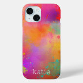 モダンカラフル色彩の鮮やか名を付けた水彩画 Case-Mate iPhoneケース (裏面)