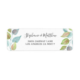 モダンカラフル葉水結婚色 ラベル