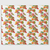 モダンカラフル葉Autumn Water Color Pattern ラッピングペーパー (フラット)