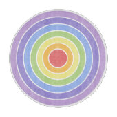 モダンカラフル虹色パターン カッティングボード (正面)