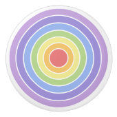 モダンカラフル虹色パターン セラミックノブ (正面)