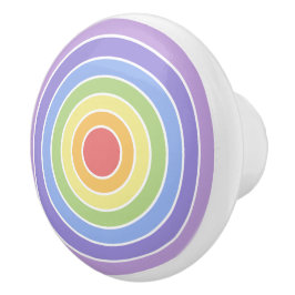 モダンカラフル虹色パターン セラミックノブ