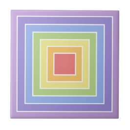 モダンカラフル虹色パターン タイル