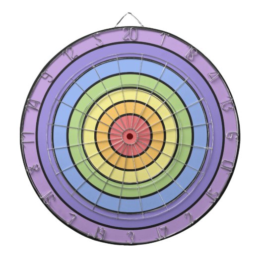 モダンカラフル虹色パターン ダーツボード (正面)