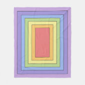 モダンカラフル虹色パターン フリースブランケット (正面)