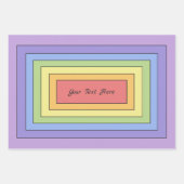 モダンカラフル虹色パターン ラッピングペーパーシート (正面2)