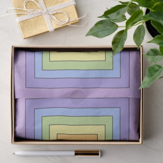 モダンカラフル虹色パターン 薄葉紙 (ギフト)