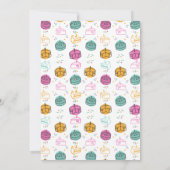 モダンカラフル誕生日招待状 招待状 (裏面)