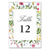 モダンカラフル野結婚草書道 テーブルナンバー (正面)