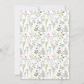 モダンカラフル野花結婚式招待状 招待状 (裏面)