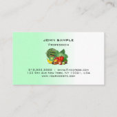 モダンカラフル野菜フルーツ栄養士 名刺 (裏面)