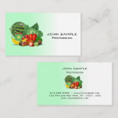 モダンカラフル野菜フルーツ栄養士 名刺 (正面/裏面)