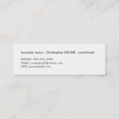 モダンカラフル野菜栄養士 スキニー名刺 (裏面)