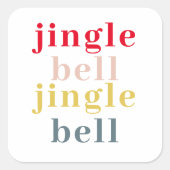 モダンカラフル鈴 スクエアシール (正面)