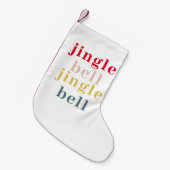 モダンカラフル鈴 スモールクリスマスストッキング (正面 (吊り時))