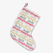 モダンカラフル鈴 スモールクリスマスストッキング (正面 (吊り時))