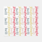 モダンカラフル鈴 フリースブランケット (正面(横))