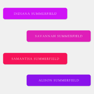 モダンカラフル防水名キッズ ラベル