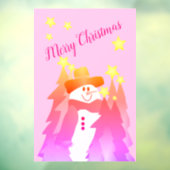 モダンカラフル雪だるま ウィンドウサイン (シート3)