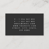 モダンカラフル電球電気技師ミニマル 名刺 (裏面)