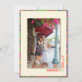 モダンカラフル1写真クリスマスホリデーカード シーズンカード (正面)