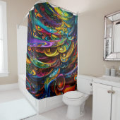 モダンカラフル シャワーカーテン (インサイチュ)