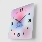 モダンカラフル スクエア壁時計 (傾斜)