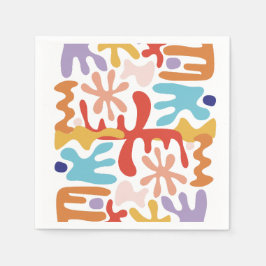 モダンカラフル スタンダードカクテルナプキン