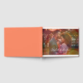 モダンカラフル《写真》ぼけ味オーバーレイ結婚写真 ゲストブック (全面)