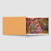 モダンカラフル《写真》ぼけ味オーバーレイ結婚写真 ゲストブック (全面)