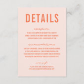 モダンカラフル《写真》ぼけ味ライツピーチ結婚ーズ エンクロージャーカード (正面)