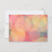 モダンカラフル《写真》ぼけ味ライツピーチ結婚ーズ 出欠カード (裏面)