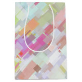 モダンカラフルBright Geometric Art ミディアムペーパーバッグ (正面)