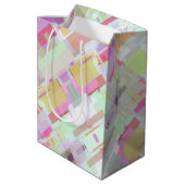 モダンカラフルBright Geometric Art ミディアムペーパーバッグ (裏面アングル)