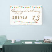 モダンカラフルBunting Flags誕生会 横断幕 (トレードショー)