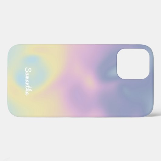 モダンカラフルCandy Holographic Gradient Name Case-Mate iPhoneケース (裏面 (横))