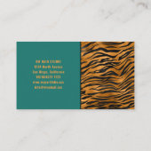 モダンカラフルGreenガーリー Business Card 名刺 (裏面)